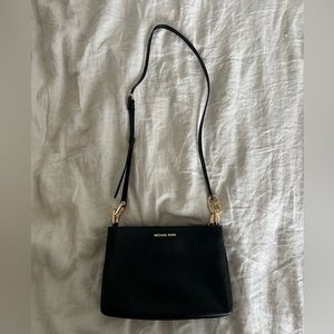 Michael Kors Trisha Crossbody Bag - Black Leather